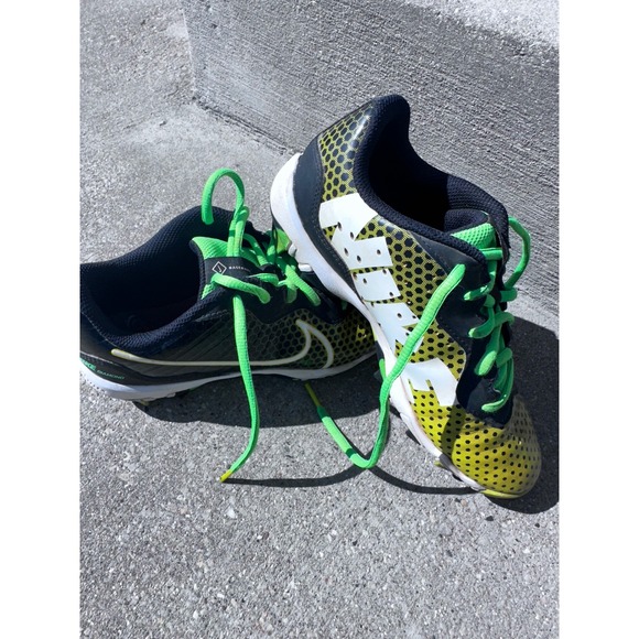 Nike Other - Nike Alpha Huarache NXT Kids Baseball Cleats Electric Green Black 4Y